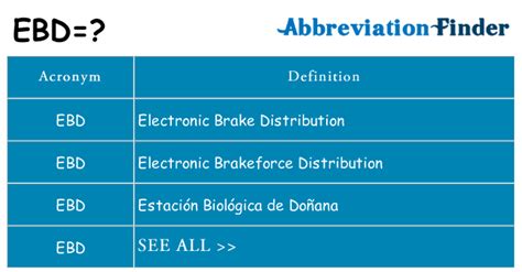 what does ebd mean.